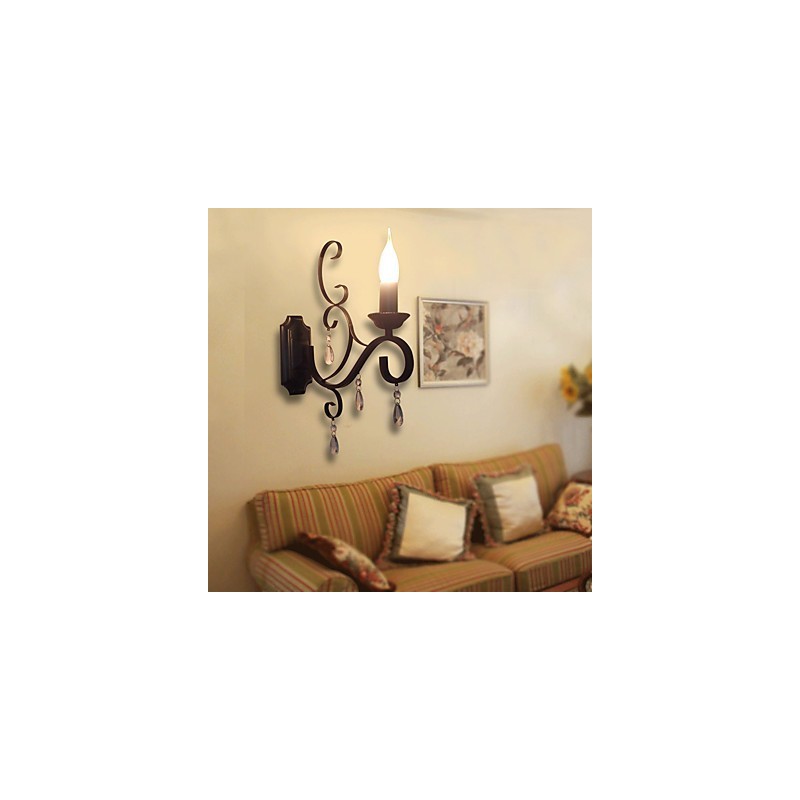 Lampa s krištáľovou sviečkou Žehlička Kreatívna osobnosť Chodba Dekorácia Schodisko Nočná lampa Nástenná lampa