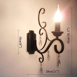 Lampa s krištáľovou sviečkou Žehlička Kreatívna osobnosť Chodba Dekorácia Schodisko Nočná lampa Nástenná lampa