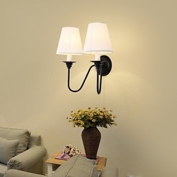 Rustic Lodge Black Oxide Finish Funkcia na ochranu očí Nástenné svietidlo pri okolitom svetle