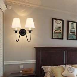 Rustic Lodge Black Oxide Finish Funkcia na ochranu očí Nástenné svietidlo pri okolitom svetle