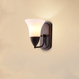 Rustic Lodge Black Oxide Finish Funkcia na ochranu očí Nástenné svietidlo pri okolitom svetle