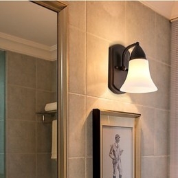 Rustic Lodge Black Oxide Finish Funkcia na ochranu očí Nástenné svietidlo pri okolitom svetle