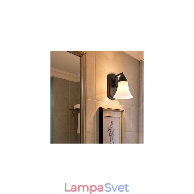 Rustic Lodge Black Oxide Finish Funkcia na ochranu očí Nástenné svietidlo pri okolitom svetle