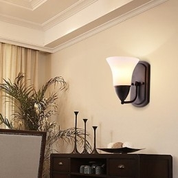 Rustic Lodge Black Oxide Finish Funkcia na ochranu očí Nástenné svietidlo pri okolitom svetle