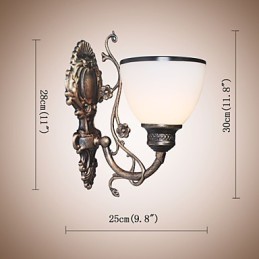 Jednoduchá americká nástenná lampa Nočná lampa Obývacia lampa Dekoratívna lampa z tepaného železa Kreatívna nástenná lampa v európskom štýle