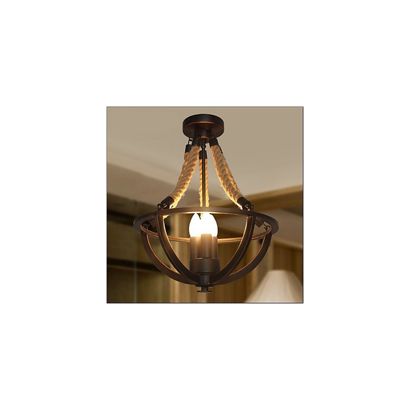 Americká stropná retro lanová jednoduchá lampa