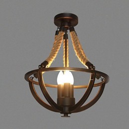 Americká stropná retro lanová jednoduchá lampa