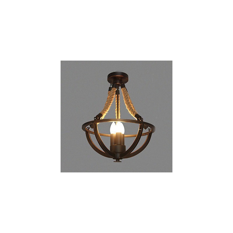 Americká stropná retro lanová jednoduchá lampa