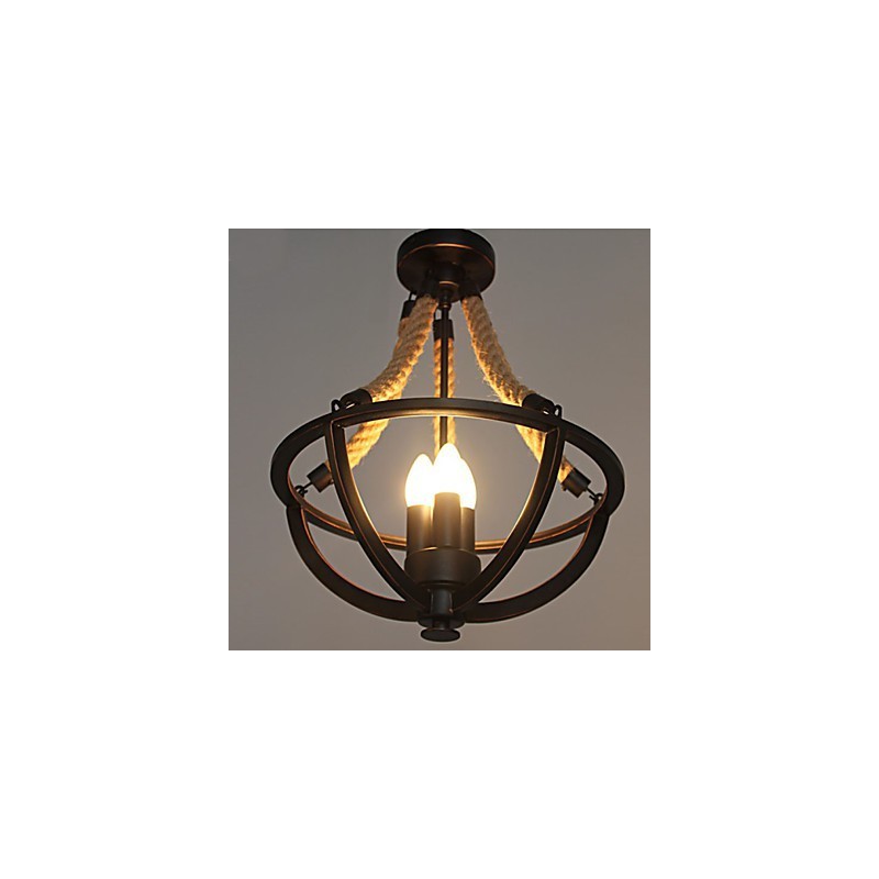 Americká stropná retro lanová jednoduchá lampa