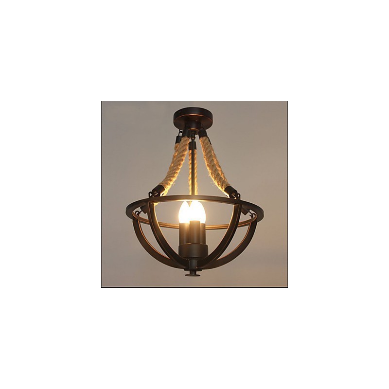 Americká stropná retro lanová jednoduchá lampa