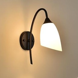 Čierna americká jednoduchá lampa do spálne Rybárska nočná nástenná lampa