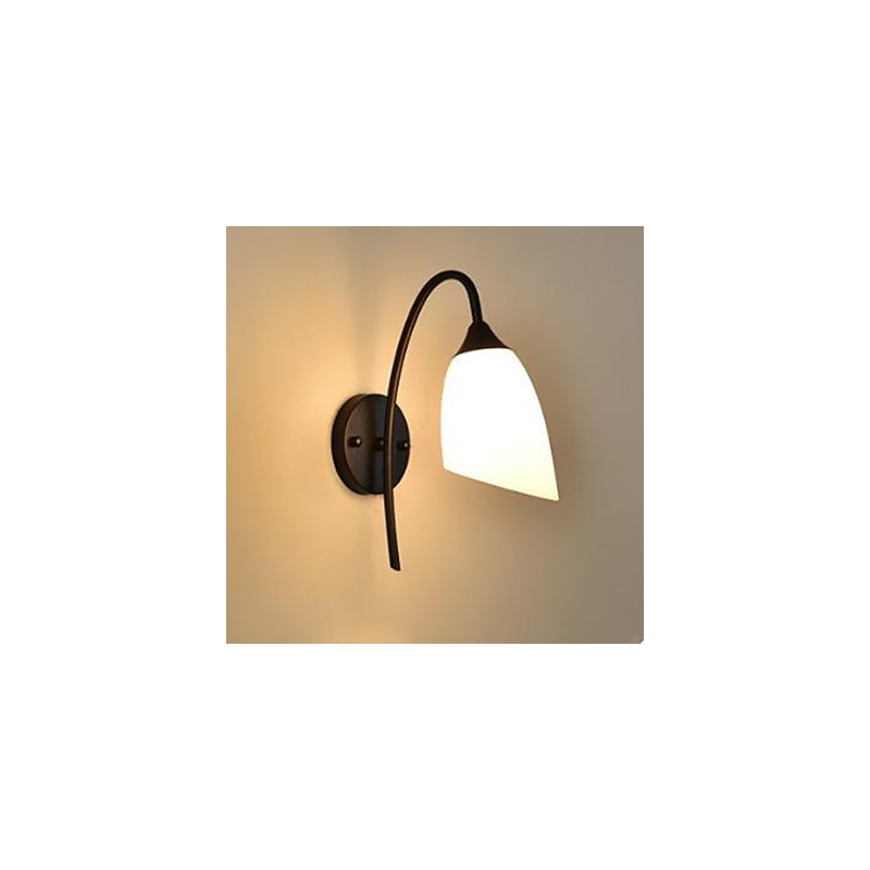 Čierna americká jednoduchá lampa do spálne Rybárska nočná nástenná lampa