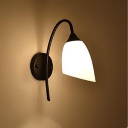 Čierna americká jednoduchá lampa do spálne Rybárska nočná nástenná lampa