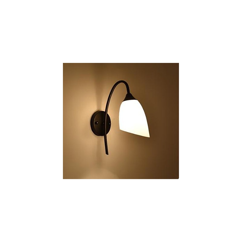 Čierna americká jednoduchá lampa do spálne Rybárska nočná nástenná lampa