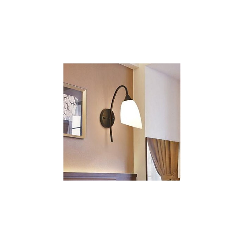 Čierna americká jednoduchá lampa do spálne Rybárska nočná nástenná lampa