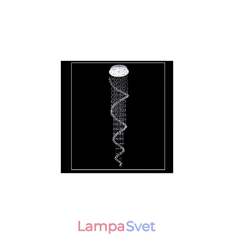 Krištáľové závesné svietidlo Lusterové osvetlenie 5 svetiel Silver Canpoy Clear K9 Crystal Helix Stropné svietidlá