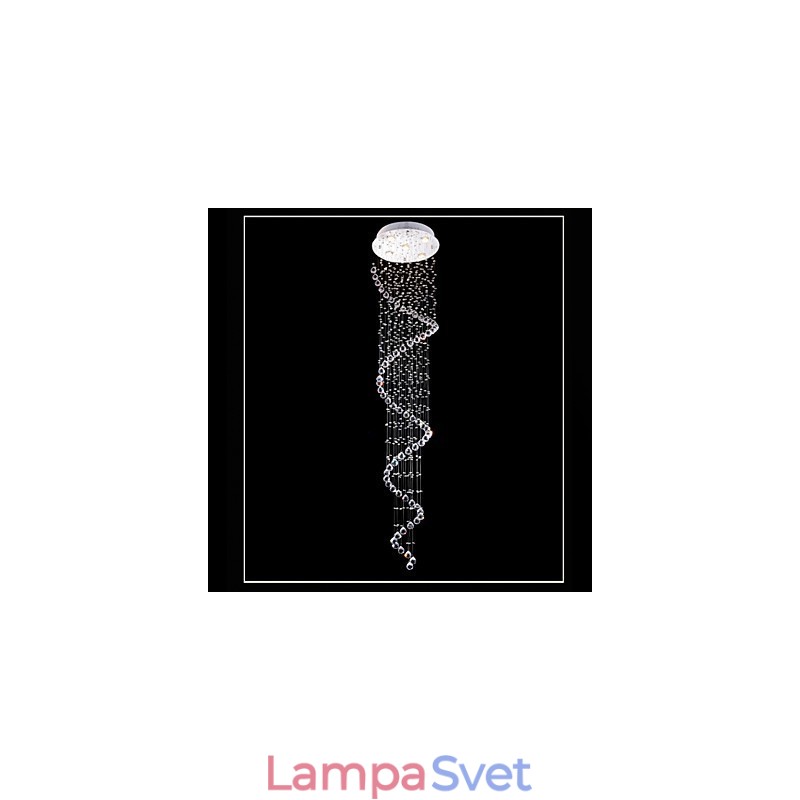 Krištáľové závesné svietidlo Lusterové osvetlenie 5 svetiel Silver Canpoy Clear K9 Crystal Helix Stropné svietidlá