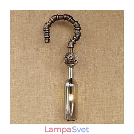 Retro American Village Kreatívny priemysel Wind Designer Nástenná lampa na fľašu s vodou Nástenná svetlošedá Retro American Village Kreatívny priemysel Wind Designer Nástenná lampa na fľašu s vodou Nástenná svetlošedá