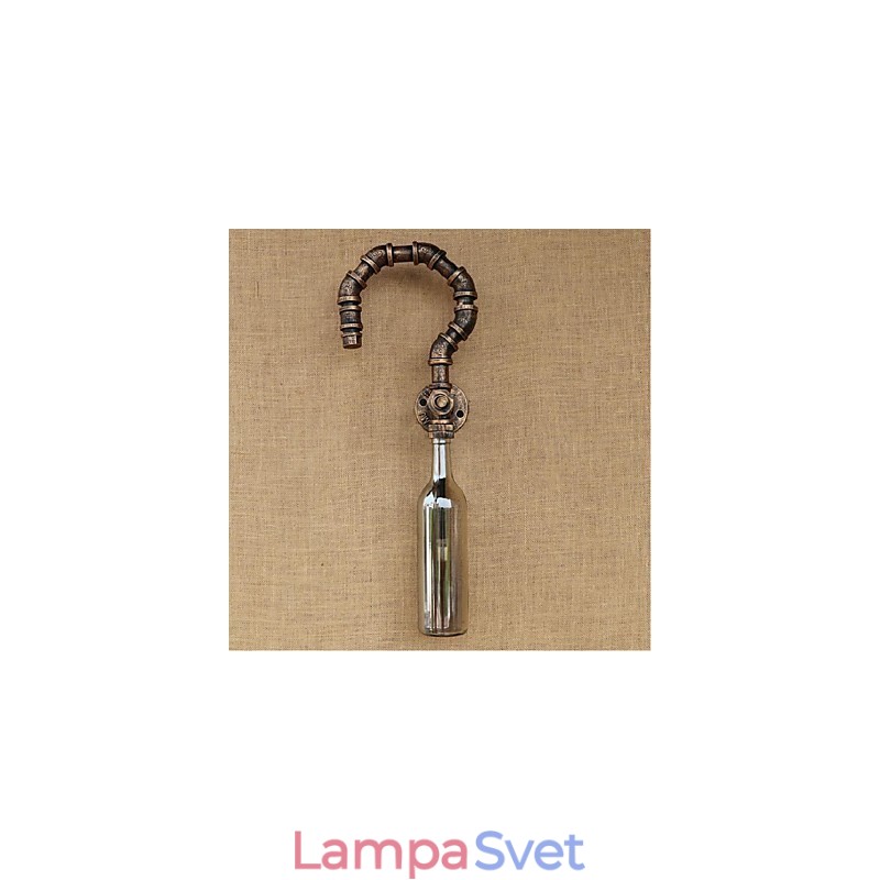 Retro American Village Kreatívny priemysel Wind Designer Nástenná lampa na fľašu s vodou Nástenná svetlošedá