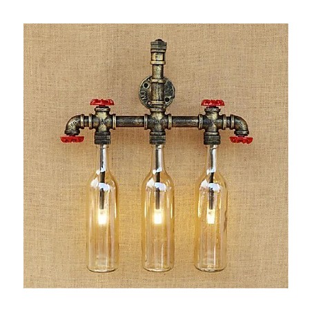 Retro Priemyselný Spínač vetra Nástenná lampa Fľaša na vodu Nástenná lampa Jantárová Retro Priemyselný Spínač vetra Nástenná lampa Fľaša na vodu Nástenná lampa Jantárová