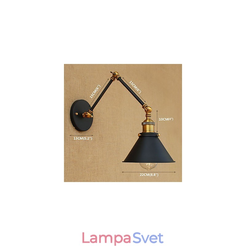 Nástenné nástenné svietidlo Mosadz Vintage priemyselné nástenné svietidlo Osvetlenie domácnosti Vnútorná dekorácia Nástenné nástenné svietidlo