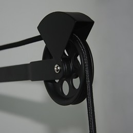 Nástenná lampa v americkom vidieckom štýle retro kreatívna Drevená nástenná lampa s kladkou