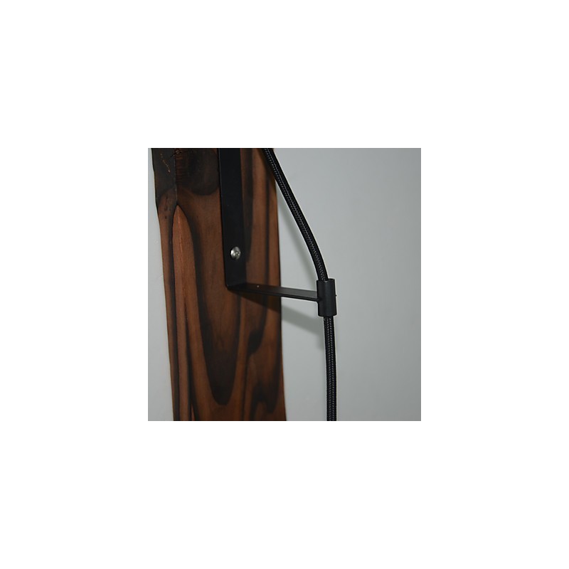 Nástenná lampa v americkom vidieckom štýle retro kreatívna Drevená nástenná lampa s kladkou