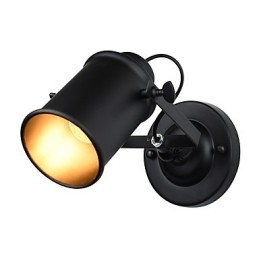 Maľovaná oceľová nástenná lampa Dumb Black Americká káva Dekorácia Retro nástenná lampa so svetelným mečom na stene