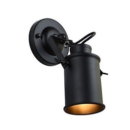Maľovaná oceľová nástenná lampa Dumb Black Americká káva Dekorácia Retro nástenná lampa so svetelným mečom na stene