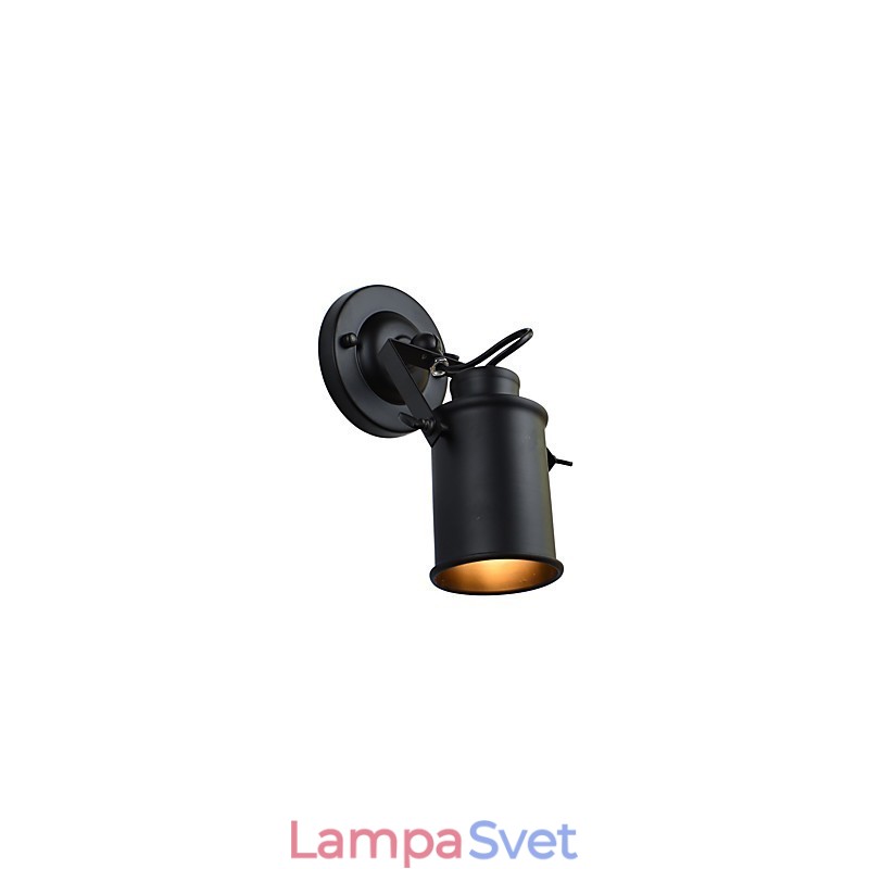 Maľovaná oceľová nástenná lampa Dumb Black Americká káva Dekorácia Retro nástenná lampa so svetelným mečom na stene