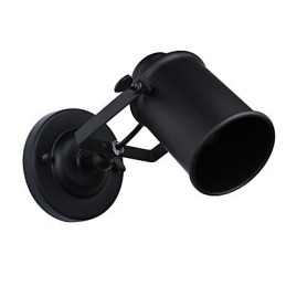 Maľovaná oceľová nástenná lampa Dumb Black Americká káva Dekorácia Retro nástenná lampa so svetelným mečom na stene