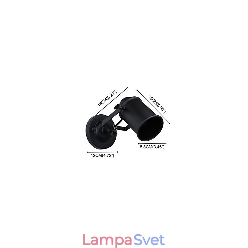 Maľovaná oceľová nástenná lampa Dumb Black Americká káva Dekorácia Retro nástenná lampa so svetelným mečom na stene