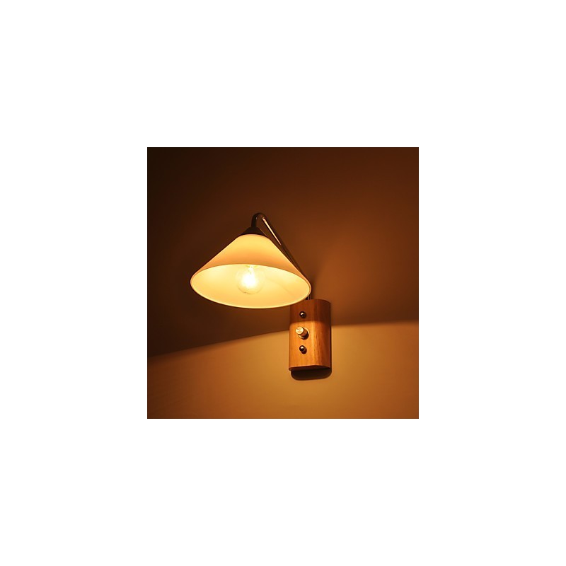 Jednoduchá nástenná lampa Nočná stolová lampa so skleneným tienidlom a masívnym drevom do spálne Komoda do obývačky Detská izba Konferenčný stolík na vysokej škole Knihy