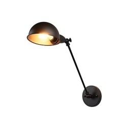 Maľovaná oceľová nástenná lampa Dumb Black Americká káva Dekorácia Retro nástenná lampa Svetelný meč na stene