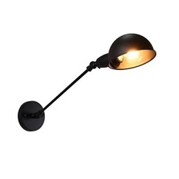 Maľovaná oceľová nástenná lampa Dumb Black Americká káva Dekorácia Retro nástenná lampa Svetelný meč na stene