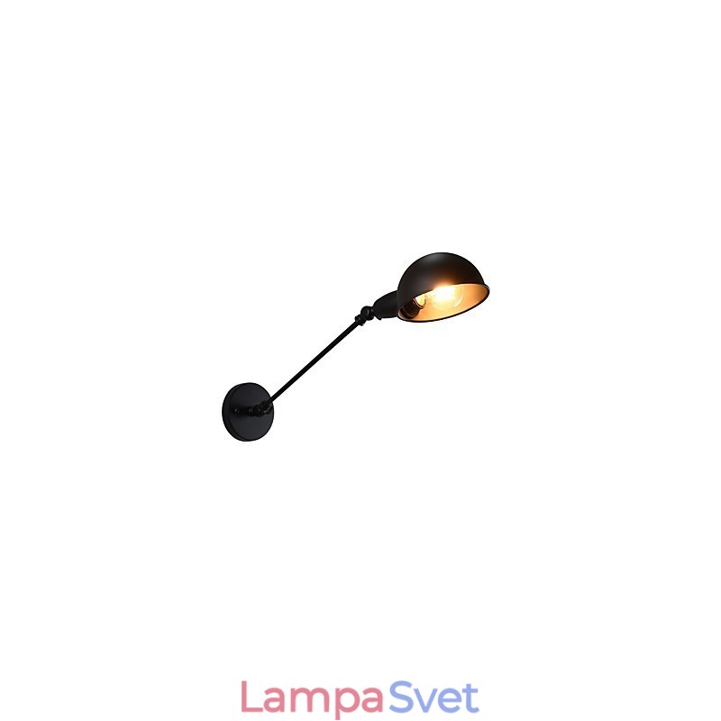 Maľovaná oceľová nástenná lampa Dumb Black Americká káva Dekorácia Retro nástenná lampa Svetelný meč na stene