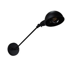 Maľovaná oceľová nástenná lampa Dumb Black Americká káva Dekorácia Retro nástenná lampa Svetelný meč na stene