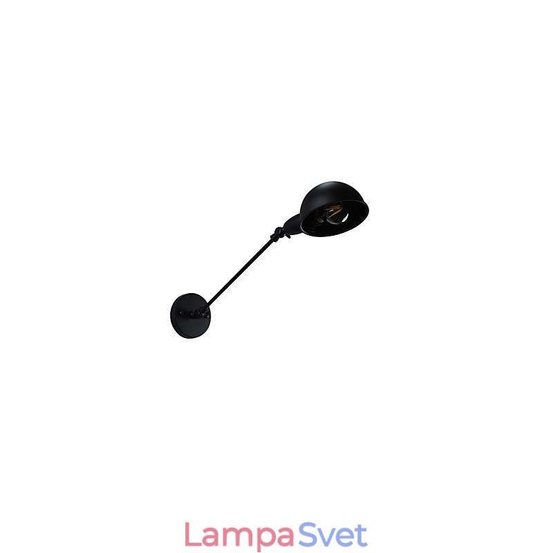 Maľovaná oceľová nástenná lampa Dumb Black Americká káva Dekorácia Retro nástenná lampa Svetelný meč na stene