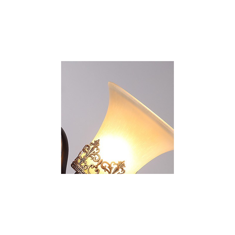 Jednohlavý americký vidiek Vintage kov so sklenenou nástennou lampou pre jedáleň Vstup do obývacej izby Foyer Dekorovaná nástenná lampa