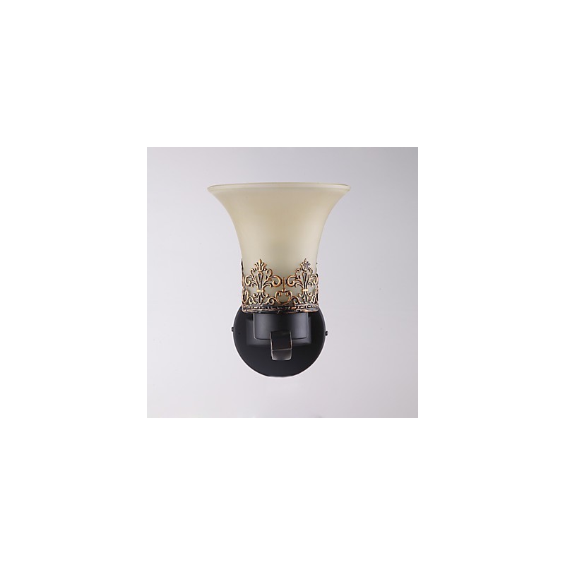 Jednohlavý americký vidiek Vintage kov so sklenenou nástennou lampou pre jedáleň Vstup do obývacej izby Foyer Dekorovaná nástenná lampa