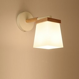 Nástenné svietidlo Squere Glassshade do spálne Moderné nástenné svietidlo s okolitým svetlom