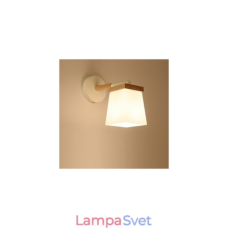 Nástenné svietidlo Squere Glassshade do spálne Moderné nástenné svietidlo s okolitým svetlom