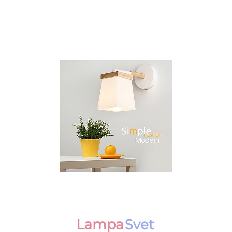 Nástenné svietidlo Squere Glassshade do spálne Moderné nástenné svietidlo s okolitým svetlom
