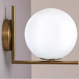 Súčasná a sklenená nástenná lampa z tepaného železa Individualita
