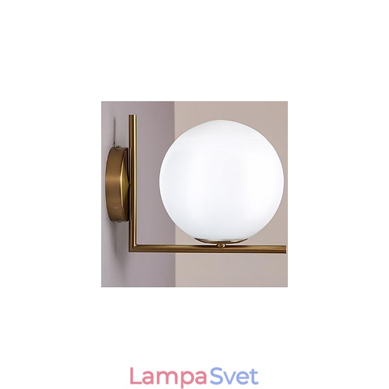 Súčasná a sklenená nástenná lampa z tepaného železa Individualita