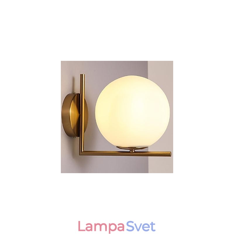 Súčasná a sklenená nástenná lampa z tepaného železa Individualita