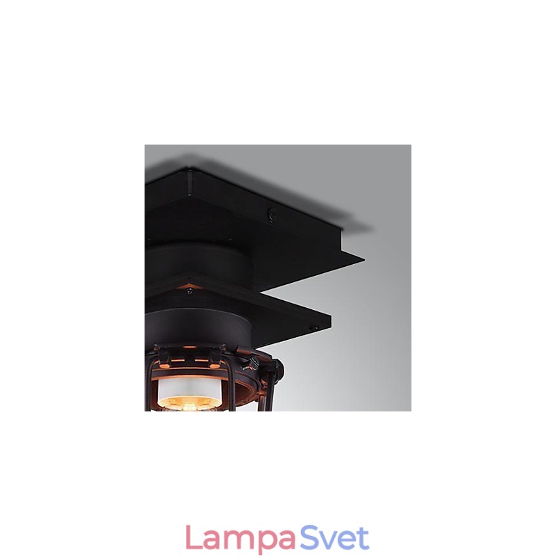 Retro kovaná nástenná lampa Jednohlavá starožitná pripomínajúca lampa Loft Americká železná Vintage malé klietky stropná lampa