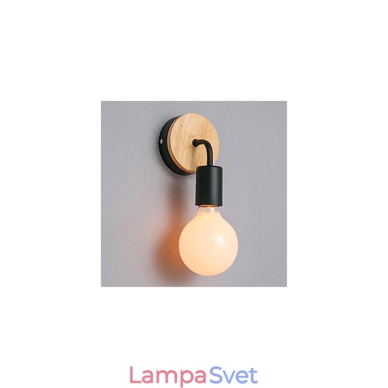Moderné minimalistické, kreatívne, drevené, železné svietidlo, chodba, balkón, spálňa, posteľ, železná nástenná lampa
