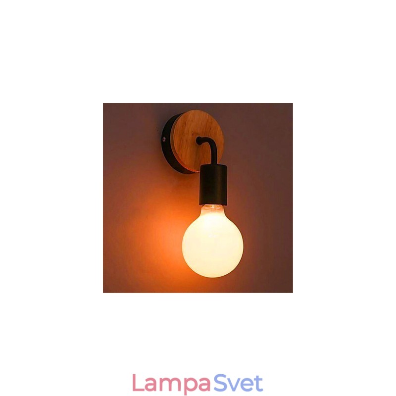 Moderné minimalistické, kreatívne, drevené, železné svietidlo, chodba, balkón, spálňa, posteľ, železná nástenná lampa