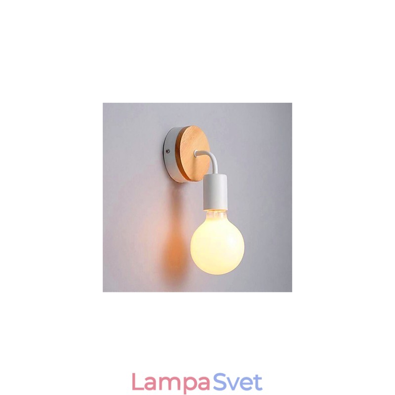 Moderné minimalistické, kreatívne, drevené, železné svietidlo, chodba, balkón, spálňa, posteľ, železná nástenná lampa